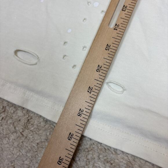 YoungLA W462 Ravage Tee Distressed Oversized Twofer Shirt Women's M - Picture 7 of 10